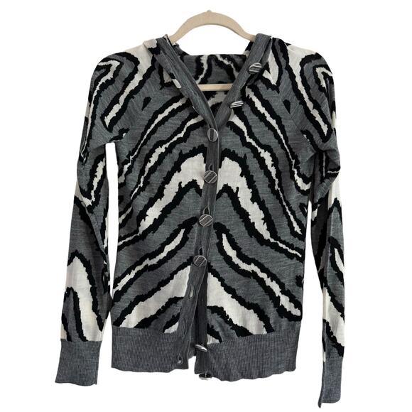 L.A.M.B. Button Up Hooded Sweater 100% Wool - Picture 2 of 16